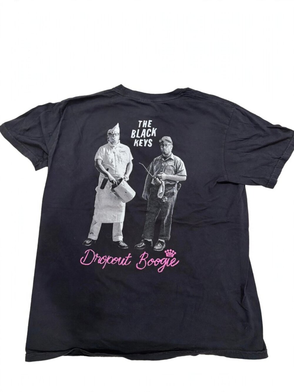 The Black Keys Dropout Boogie Tour T-Shirt Mens Large Black Pocket Tee